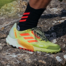 adidas Trail-Laufschuhe Terrex Agravic Flow 2 (atmungsaktiv) limegrün Herren